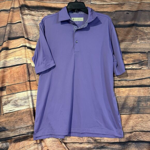 Donald Ross Mens M Purple Golf Polo Shirt Performance UPF 50+ Casual Texas Tech - Picture 1 of 7